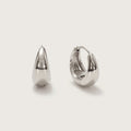 Aros Huggie Dome Plateados