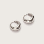 Aros Huggie Dome Plateados