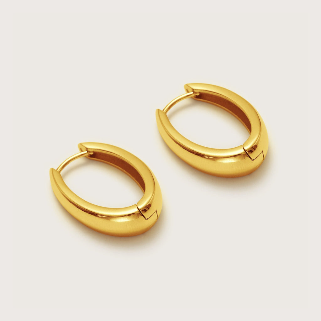 Aros Ovalados Dorados