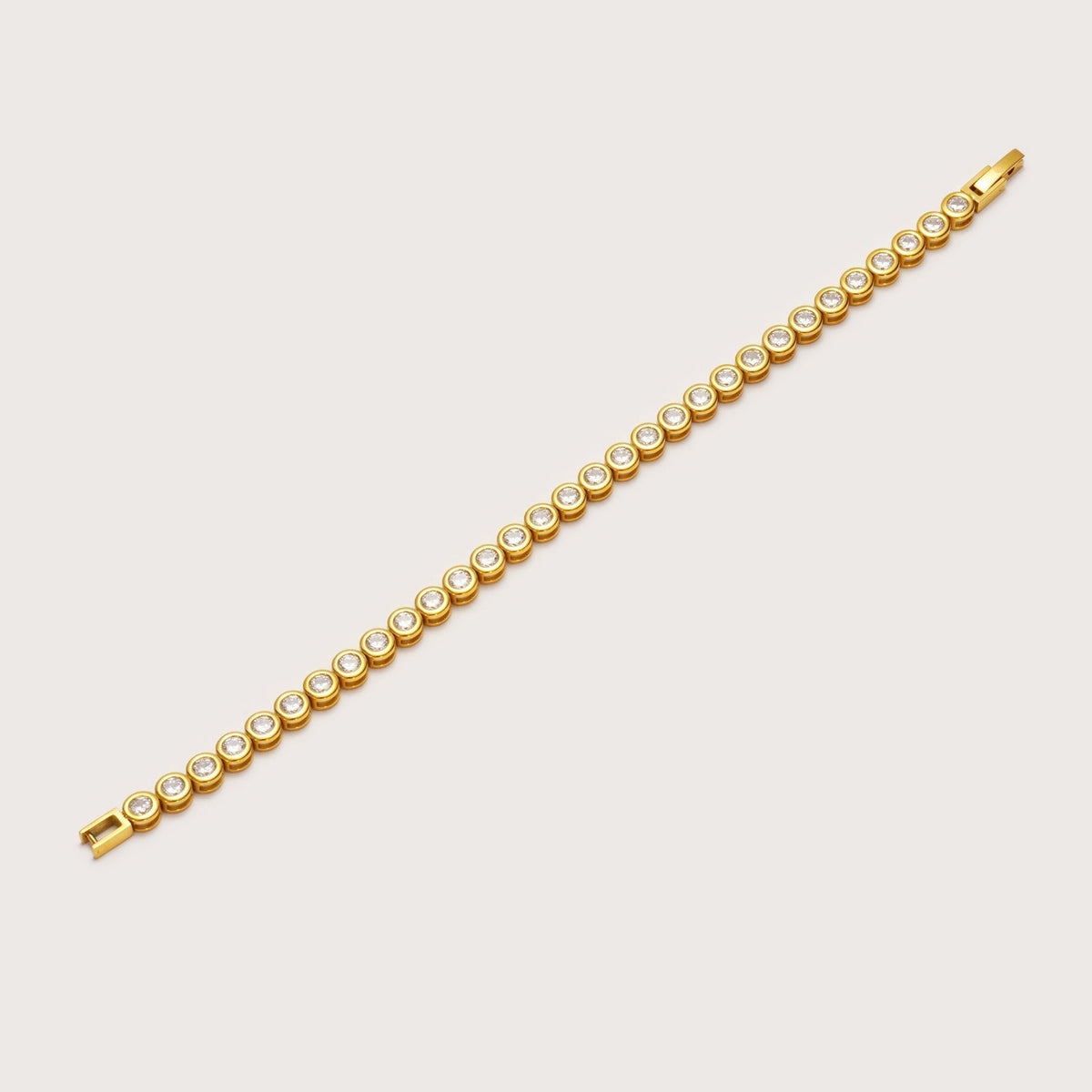 Pulsera Tennis Bisel Dorada