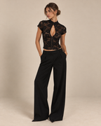 Top Noir Fleur