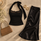 Top Bordeau - Negro