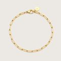 Pulsera Paperclip Dorada