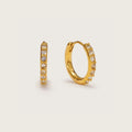 Aros Huggie de Cristal Dorados