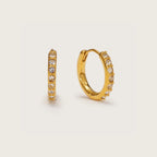 Aros Huggie de Cristal Dorados
