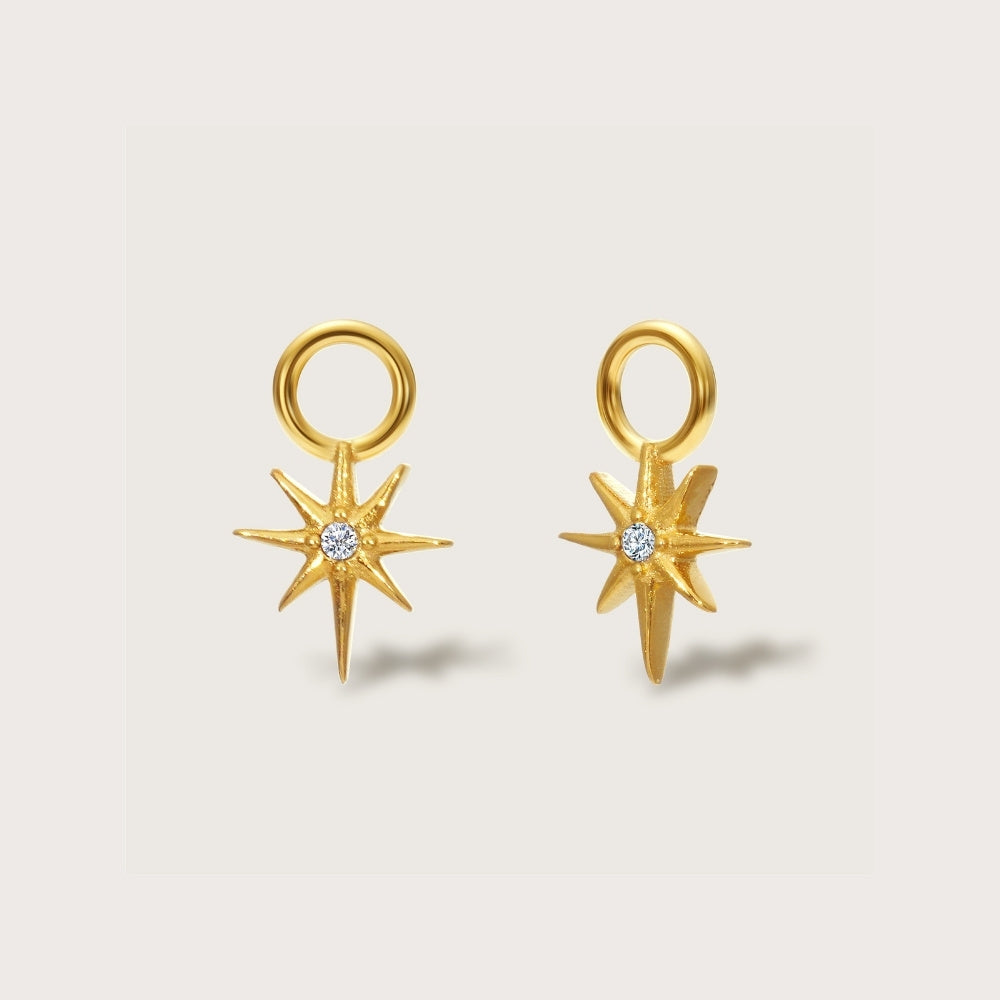 Charms Estrella de Cristal Dorados