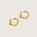 Aros Huggie Ethereal de Amazonita Dorados