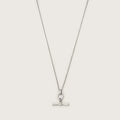 Collar Colgante T-Bar Plateado