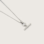 Collar Colgante T-Bar Plateado