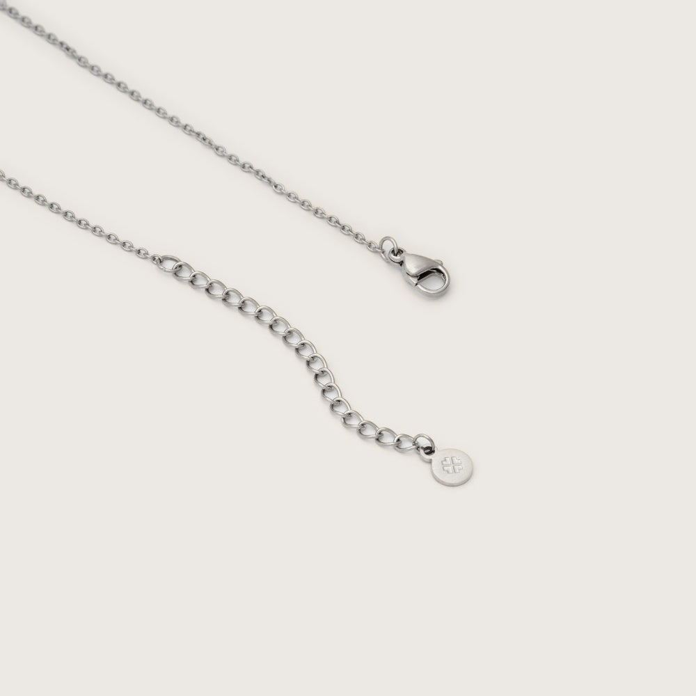 Collar Colgante T-Bar Plateado