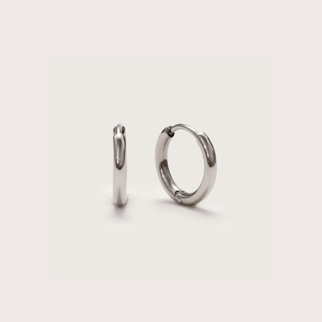 Aros Huggie Ultimate 8 mm Plateados