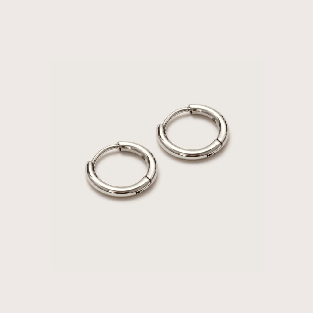 Aros Huggie Ultimate 8 mm Plateados