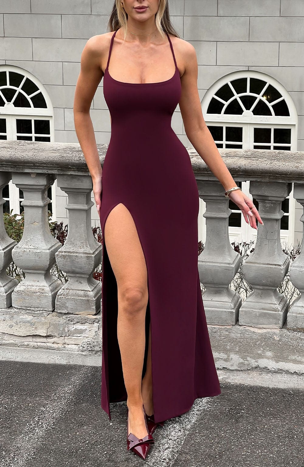 Vestido Béatrix Maxi · Cereza