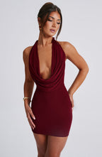 Vestido Fallon · Burdeos