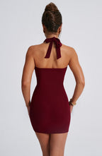 Vestido Fallon · Burdeos