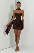 Vestido Maggie · Marrón ciruela