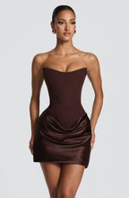 Vestido Maggie · Marrón ciruela