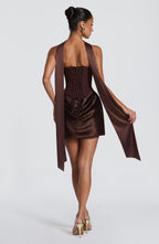 Vestido Maggie · Marrón ciruela